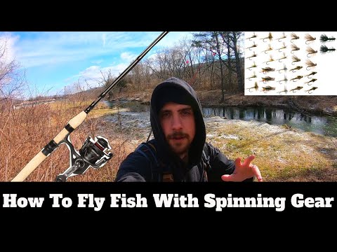 How To Fly Fish With Spinning Rod & Reel: Fly Fishing For Trout With Spinning Gear | SFSC