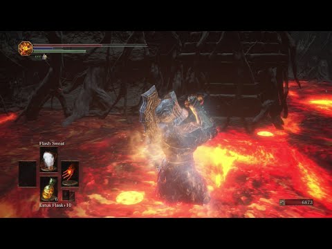 Dark Souls 3 - Items on Lava (Part 1) - White Hair Tailsman & Toxic Mist Location