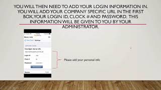 Payentry TIme Management Mobile App Directions