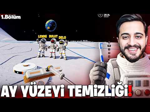 DİŞ FIRÇASI İLE AY YÜZEYİ TEMİZLİYORUZ! BU OYUN EFSANE! Ekiple Moon Sweepers