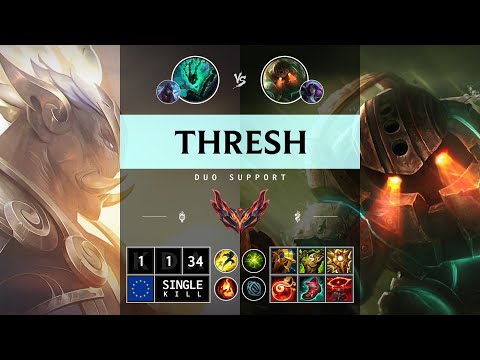Thresh Support vs Nautilus - EUW Grandmaster Patch 14.15