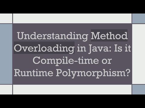 Main Method Overloading In Java Compile Time Polymorphism