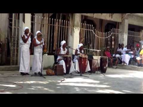 Obbini okan on The Patio of the Conjunto Folklorico Nacional bldg. on Calle 4 in Havana, 2013.