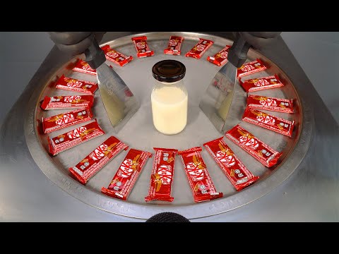 Massive KitKat - Ice Cream Rolls | satisfying Food Transformation with Chocolate Bars - ASMR / 4k