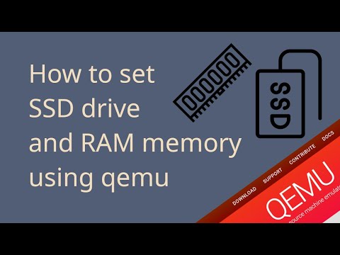 How to set SSD drive and RAM memory using QEMU