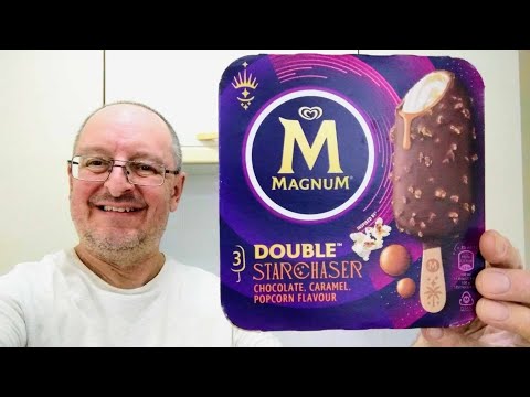 Magnum Double Starchaser Chocolate, Caramel & Popcorn Ice Cream ~ Food Review