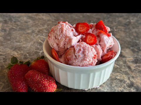 Low Carb Strawberry Cottage Cheese Ice Cream. Unbelievably delicious.