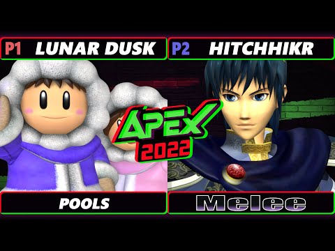 Apex 2022 - Hitchhikr (Marth) Vs. Lunar Dusk (Ice Climbers) SSBM Melee Tournament