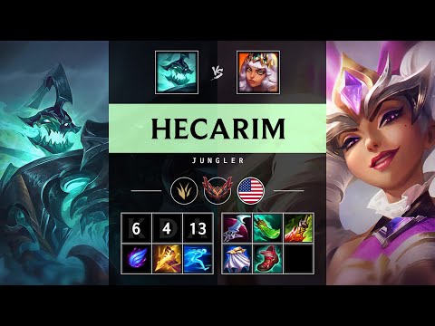 Hecarim Jungle vs Qiyana - NA Grandmaster Patch 25.17
