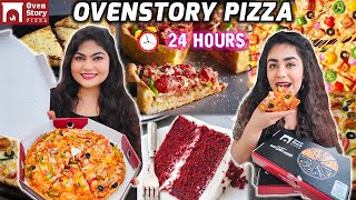 I ONLY ATE OVENSTORY PIZZA FOR 24 HOURS | 24 HOURS FOOD CHALLENGE | QuiCreations ft. Thakur Sisters