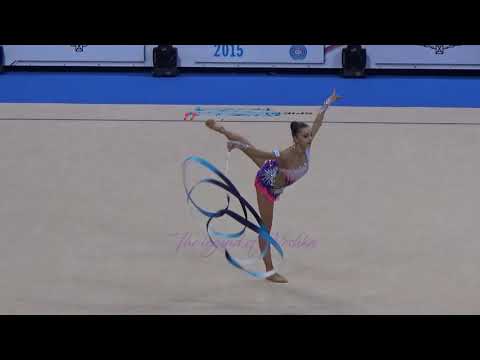 Ekaterina VOLKOVA (FIN) ribbon - 2015 Stuttgart worlds Qualifs