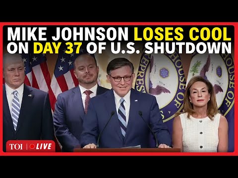 'Enough Is Enough': Mike Johnson Attacks Democrats As Shutdown Cripples U.S. Govt On Day 37
