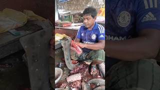 Big Mrigel Fish Cutting Skills In Village Fish Market