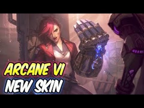 Arcane Vi skin spotlight -pre release - league of legends