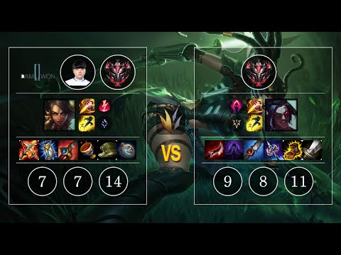 DWG Canyon Nidalee vs Kayn Jungle - KR GrandMaster Patch 10.11