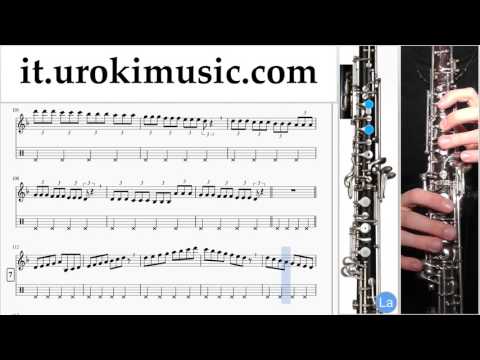 Lezioni di Oboe Miley Cyrus - Wrecking Ball Parte#1 Melodia Tutorial Spartito Imparare Insegnante