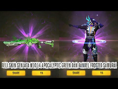 beli skin senjata M1014 Apocalyptic Green dan bandel frosted samurai