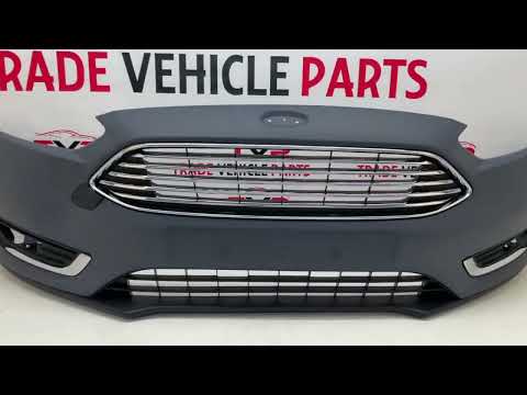 Fits Ford Focus 2015-2018 Front Bumper Complete Kit With Grilles No PDC or Washer Holes Primed video
