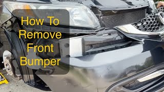 How to Remove the Front Bumper on a 9th generation Honda Civic (2012 - 2015)