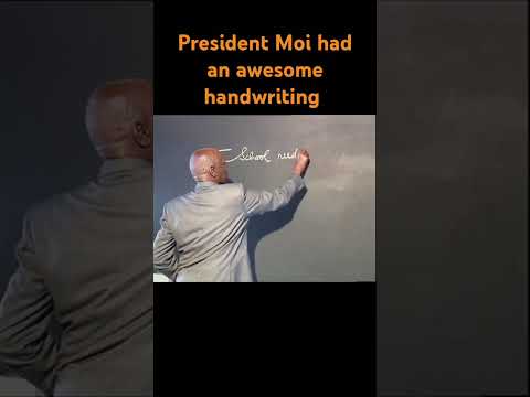 Kenya's former president Daniel Arap Moi had an awesome handwriting. #kenya #moi