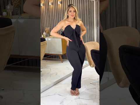Stunning black jumpsuit style Fashion tips for ladies #outfit #jumpsuit #style