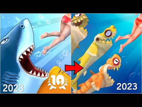 HUNGRY SHARK EVOLUTION NEW LOGO 2023 - FIN, FINN N FINNY EDITION