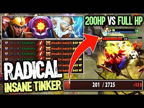 Radical Tinker Insane Low Hp Plays vs Enemys Best Heros - 200HP vs Full Hp Dota 2