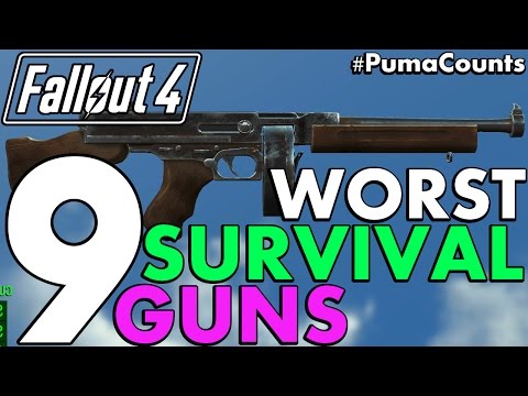 Top 9 Worst Guns and Weapons from Fallout 4's Survival Mode (Including DLC) #PumaCounts