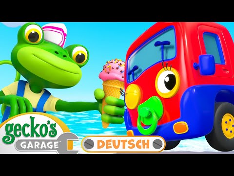 Notfall Eiscreme Abenteuer | 60-minütige Zusammenstellung｜Geckos Garage Deutsch｜LKW für Kinder 🦎🛠️
