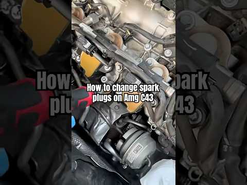 AMG C43 Spark Plug Change Step-by-Step 🤰 #cars #mercedes #amg