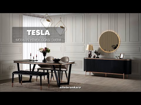 Tesla Bronz Modern Yemek Odası