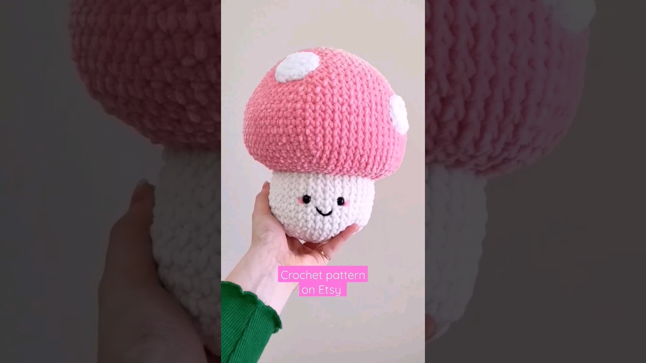 Crochet pattern on Etsy #crochet #crocheting #etsyshop #etsypatternshop #crochetmashroom