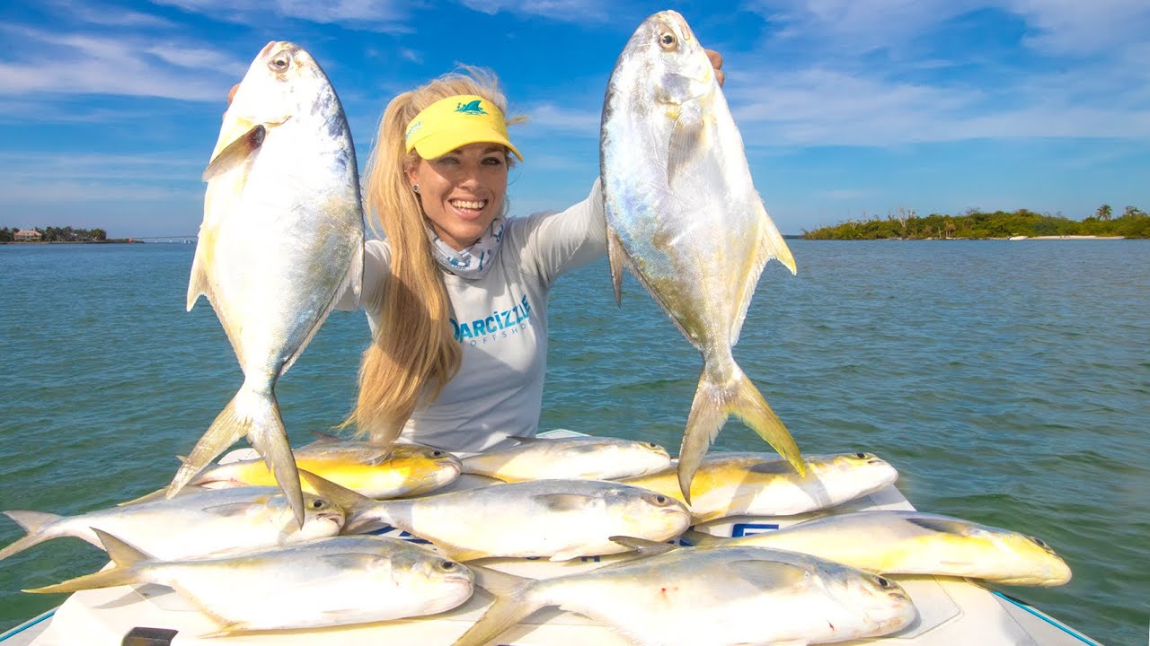Near Record TROPHY Fish! New Florida Pompano Catch & Cook Sushi