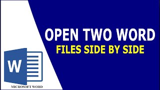How to Open Two Word Files Side by Side | Open Two Word Documents Side by Side