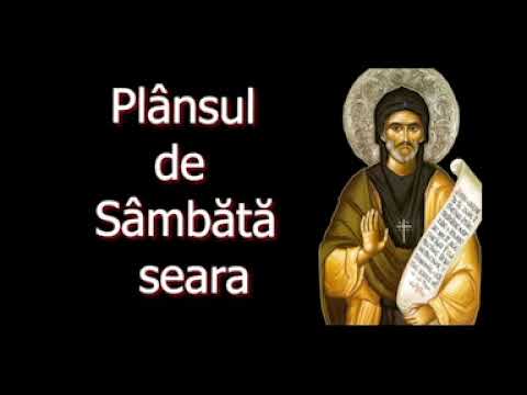 Plansul de Sambata seara al Sfantului Efrem Sirul - slujitor Dani