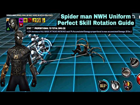 Spider man NWH Uniform Perfect Skill Rotation Guide - Marvel Future Fight