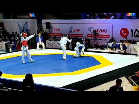Ulugbek RASHITOV in 🔵 almost got knocked out in President cup #taekwondo #shorts
