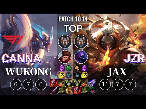 T1 Canna Wukong vs Jzr Jax Top - KR Patch 10.14