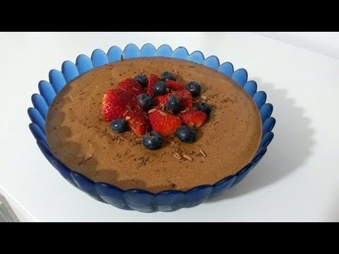 Mousse de chocolate sem lactose