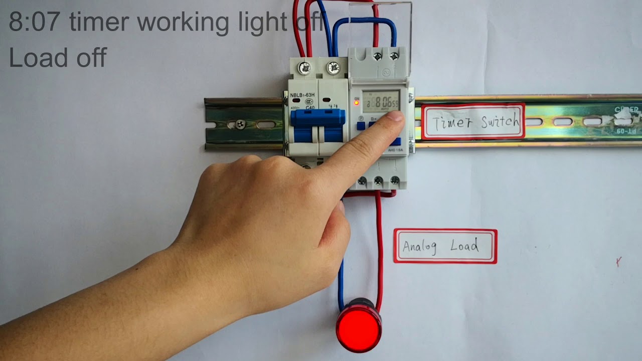 Model  AHC15A  35mm Din rail programmable timer switch