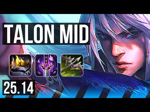 TALON vs IRELIA (MID) | 11 solo kills, Quadra, 45k DMG, 24/6/6 | NA Grandmaster | 25.14