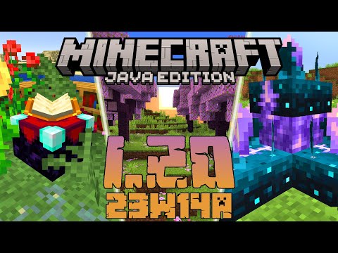 Minecraft 1.20: [Snapshot 23w14a] What's new?  NEW LOGO & BACKGROUND!  HUGE CHANGES WITH SENSORS!