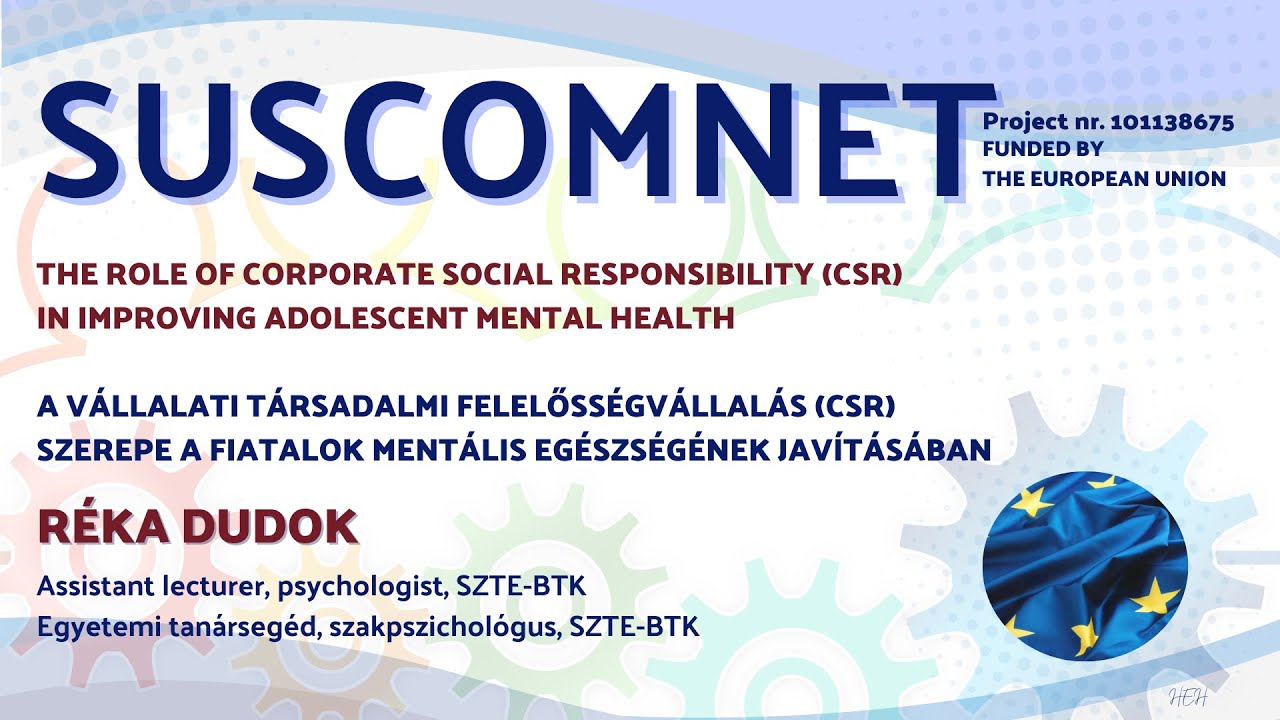 Dudok Réka: A CSR szerepe a fiatalok mentális egészségének javításában