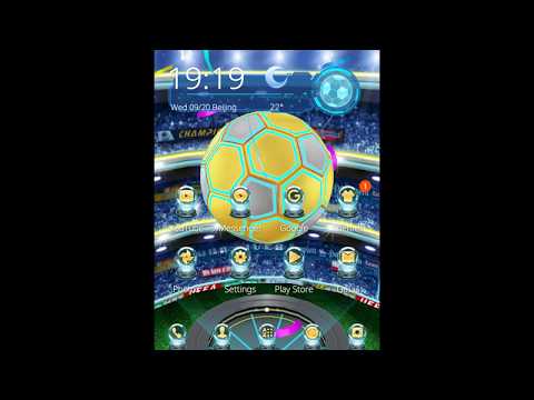 Shiny Gold Football 3D Theme Video