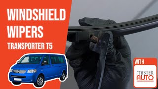 Youtube thumbnail of video "How to replace the windshield wipers Transporter T5 🌧"