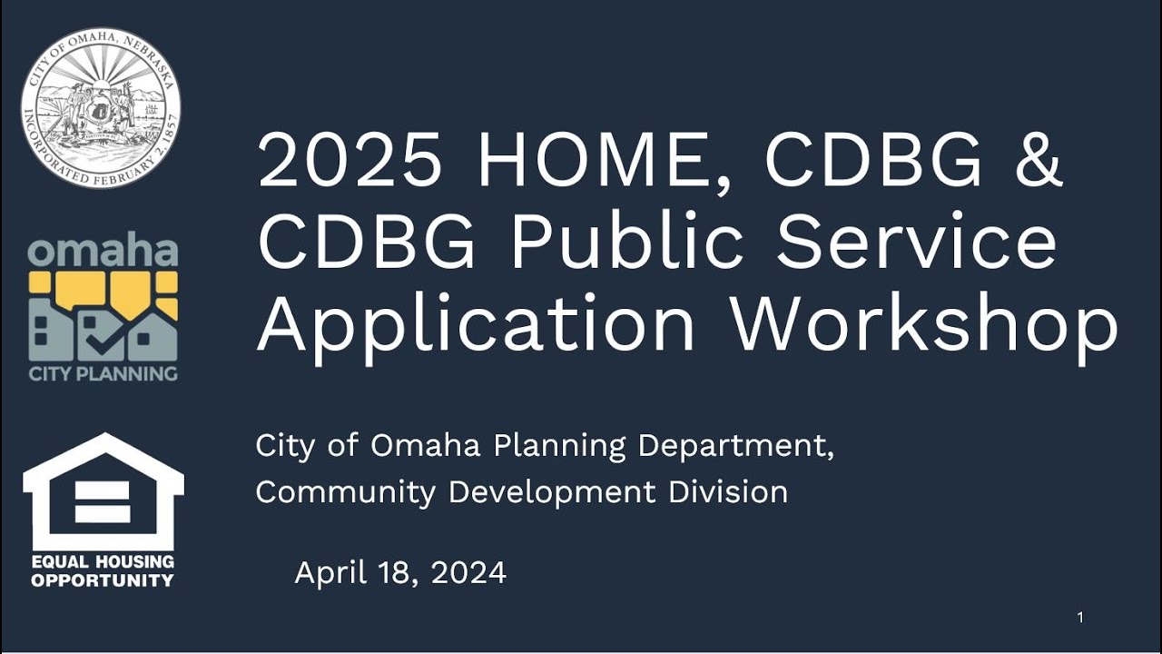 2025 HOME, CDBG & CDBG Public Service Application Workshop