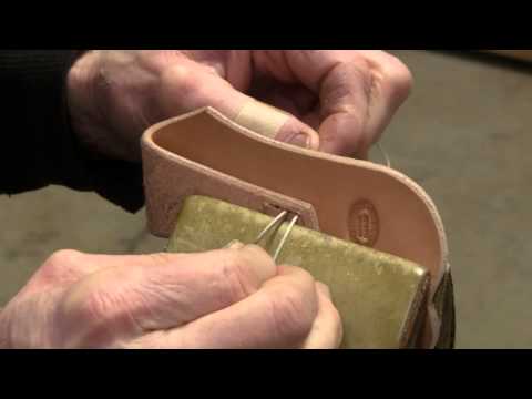 Hand Sewing Leather ✅ How to Hand Stitch Handmade Knife Sheaths with Leather Craftsman Bruce Cheaney