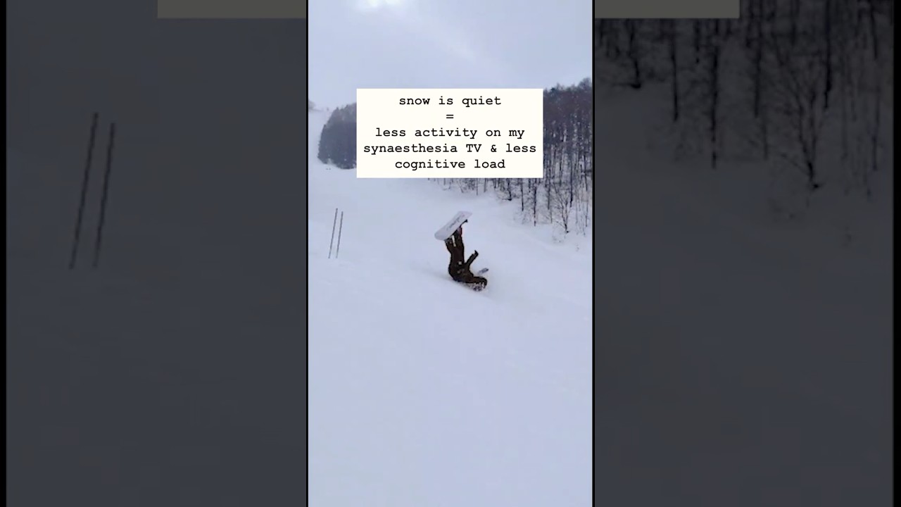 why my adhd and synaesthesia love snowboarding 🏂❄️