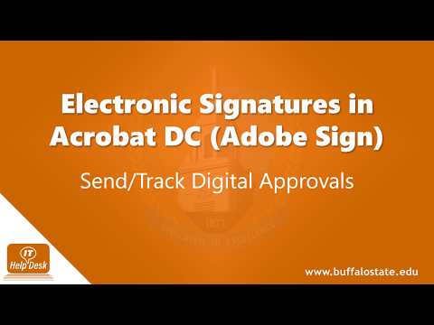 Send and Track Electronic Signatures Using Acrobat and Adobe Sign