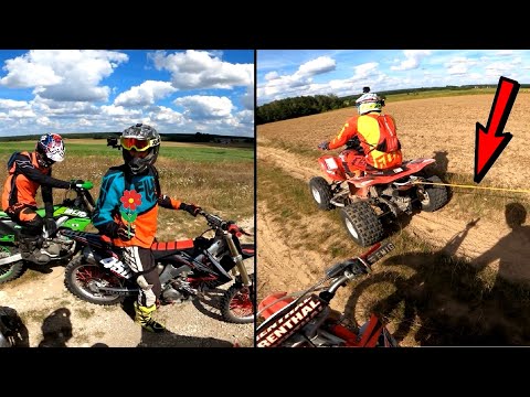 Upalanie z @szopamx / Wpadł z kwiatem / Holowanie Kawasaki / 2x CRF 450 / TRX 400 / KXF 250
